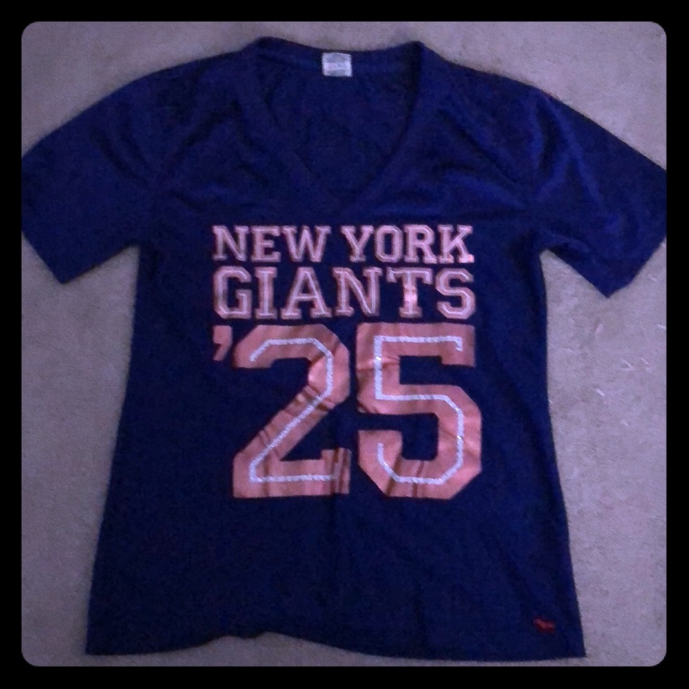 PINK NY Giants blue and red jersey